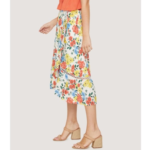 Lost + Wander Floral Print Wrap Skirt And Puff Sleeve Blouse Set NWT - Picture 6 of 16